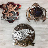 HOUSE STARK Coat of Arms from the Game of Thrones series,  4 layered shield 3d Metal / Wall Art (Collect them all!)