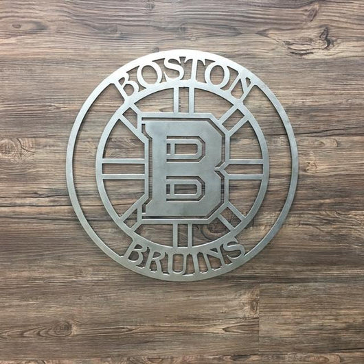Boston Bruins Circle Metal Art