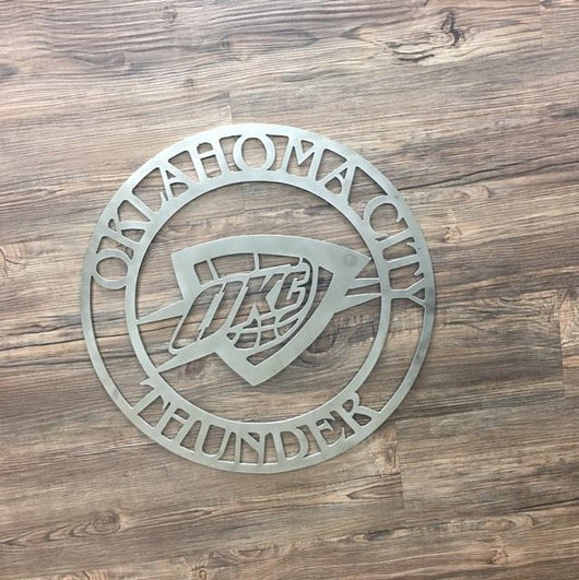 OKC Thunder Metal Art Circle