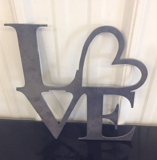 Love With Heart Sign (Home Decor, Wall Art, Metal Art)
