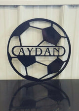 Soccer Ball With Name (Home Decor,Sports, Wall Art, Metal Art, {Can Be Personalized})