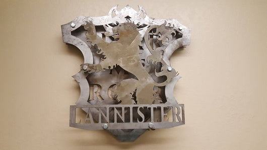 HOUSE LANNISTER Coat of Arms from the Game of Thrones series,  4 layered shield 3d Metal / Wall Art (Collect them all!)
