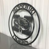 Missouri Tigers Cirlce with Logo (Home Decor, Football, Sports, Wall Art, Metal Art)