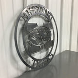 Missouri Tigers Cirlce with Logo (Home Decor, Football, Sports, Wall Art, Metal Art)