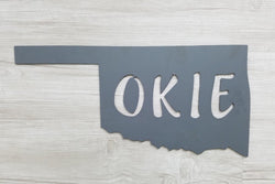 Okie State Oklahoma Sign (Home Decor, Wall Art, Metal Art)