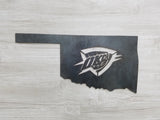 OKC Thunder Logo In the State of Oklahoma
