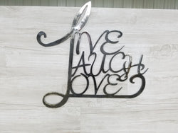 Live Laugh Love Sign (Home Decor, Wall Art, Metal Art)