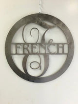 Family Name With Monogram Circle