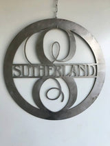 Family Name With Monogram Circle