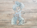 Oklahoma Stat University-Pistol Pete Logo (Home Decor, Football, Sports, Wall Art, Metal Art)