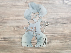 Oklahoma Stat University-Pistol Pete Logo (Home Decor, Football, Sports, Wall Art, Metal Art)