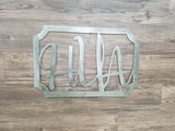 Monogram Initials With Square Border (Home Decor, Wall Art, Metal Art, {Can Be Personalized})