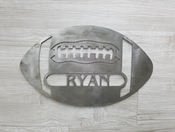 Football With Name (Home Decor, Wall Art, Metal Art, Can Be Personalized)