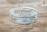 Hockey Puck With Name (Home Decor, Wall Art, Metal Art, {Can Be Personalized})