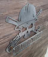 OILFIELD SKULL { skulls / metal art / wall art / home decor / roughneck / oilfield trash / oilfield life /(((Can Be PERSONALIZED)))}