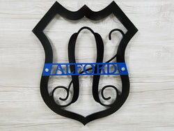 Police Badge Monogrammed With Name
