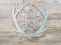 Antlers With Monogram Letter