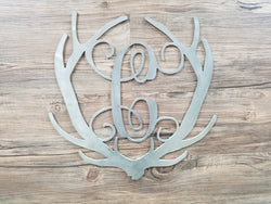 Antlers With Monogram Letter