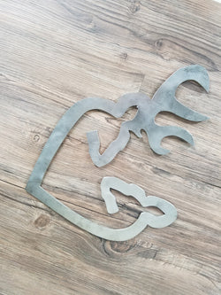 Deer Heart Buck/Doe, Home Decor, Wall Art, Unpainted