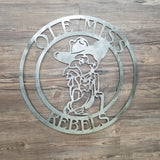 Ole Miss Circle With Logo (Home Decor, Wall Art, Metal Art)