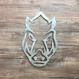Arkansas Razorback Woo Pig Face (Home Decor, Football, Sports, Wall Art, Metal Art)
