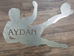 Soccer Player With Name (Home Decor, Wall Art, Metal Art, Can Be Personalized)