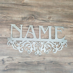 Address or Mailbox Name With Design (Home Decor, Wall Art, Metal Art, {Can Be Personalized})
