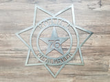 7 Point Police Badge With Name