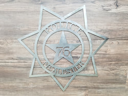 7 Point Police Badge With Name
