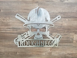 OILFIELD SKULL { skulls / metal art / wall art / home decor / roughneck / oilfield trash / oilfield life /(((Can Be PERSONALIZED)))}