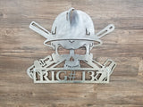 OILFIELD SKULL { skulls / metal art / wall art / home decor / roughneck / oilfield trash / oilfield life /(((Can Be PERSONALIZED)))}