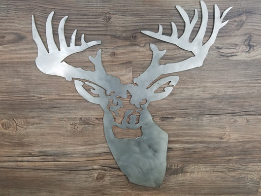 Deer Head Trophy Hunter (Home Decor, Wall Art, Metal Art)