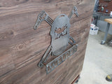 PIPELINE WELDER Skull { skulls / metal art / wall art / home decor / fabrication / welding / tig / ark / mig /(((Can Be PERSONALIZED)))}