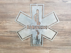 EMS Emblem With Name (Home Decor, Wall Art, Metal Art, {Can Be Personalized})