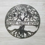 Home Sweet Home Tree Circle (Home Decor, Wall Art, Metal Art, {Can Be Personalized})
