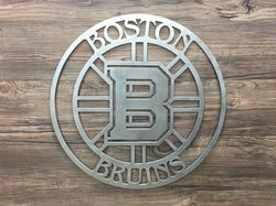 Boston Bruins Circle With Logo (Home Decor, Wall Art, Metal Art)