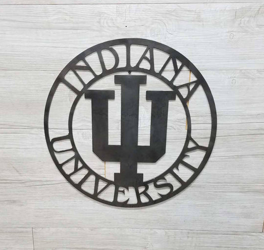Indiana University sports circle (Home Decor, Football, Sports, Wall Art, Metal Art)