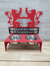 Game of Thrones Dog Bowl With Custom Name Plate (UNPAINTED) ((With your pets name
