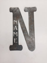 Monogram Letter with Family Name