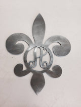Fleur De Lis With Monogram Letter (Home Decor, Wall Art, Metal Art, {Can Be Personalized})