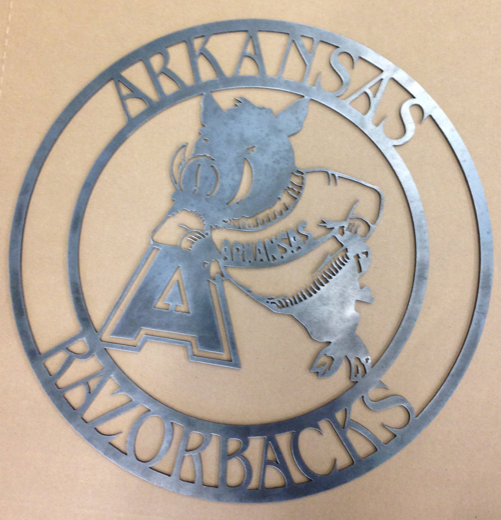 Cnc Razorbacks Arkansas Razorbacks Circle With Family Name Woo Pig Sooiee – Arclight CNC