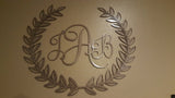 Wreath With Monogram Initials