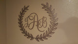 Wreath With Monogram Initials